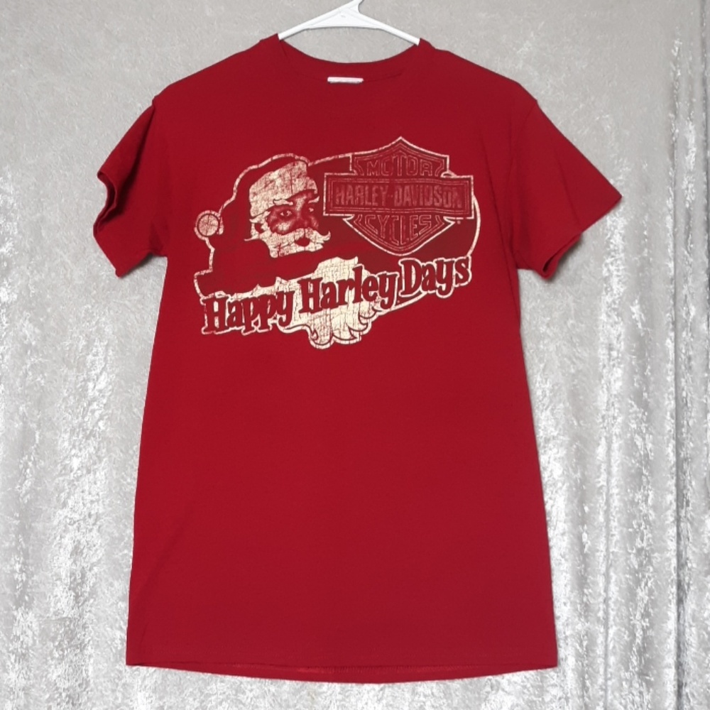 Harley Davidson Happy Holidays T-Shirt Size S
